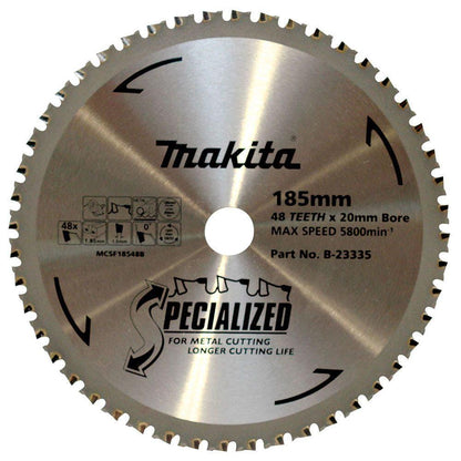 MAKITA 185mm 48T TCT Circular Saw Blade for Metal Cutting - SPECIALIZED
