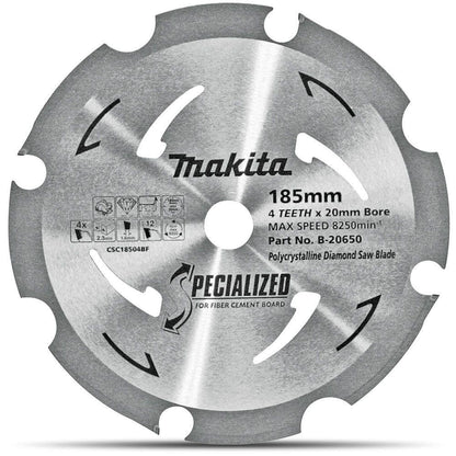 MAKITA 185mm 4T PCD Circular Saw Blade for Fibre Cement Cutting - SPECIALIZED