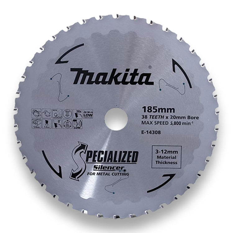 MAKITA 185x20mm 38T TCT Circular Saw Blade for Metal Cutting E-14308
