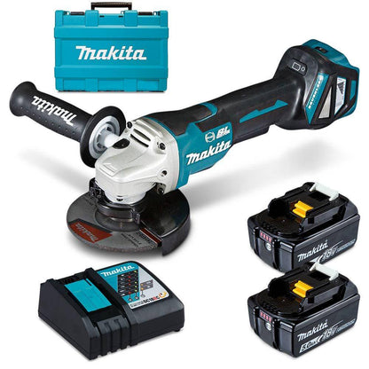 MAKITA 18V 125mm Brushless Paddle Switch Angle Grinder Kit DGA517RTE