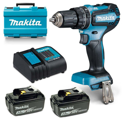 MAKITA 18V 13mm Brushless Hammer Driver Drill Kit DHP485SFE