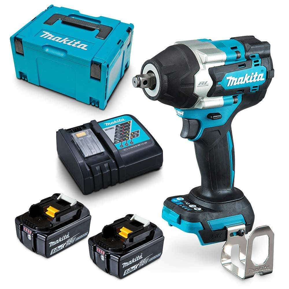 MAKITA 18V 2 x 5.0Ah 1 2 Impact Wrench Kit DTW700RTJ