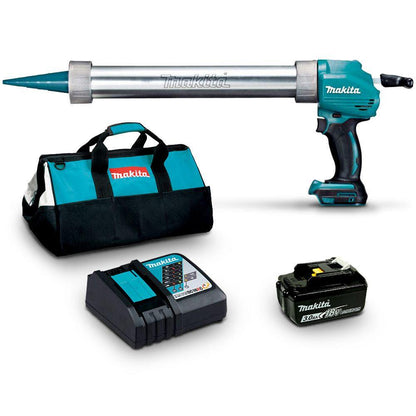 MAKITA 18V 600ML 1 x 3.0Ah Caulking Gun w. Charger and Bag DCG180FBX1