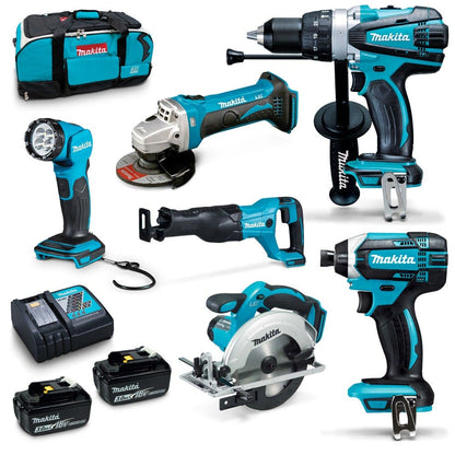 MAKITA 18V 6 Piece 2 x 3.0Ah Combo Kit DLX6102X1