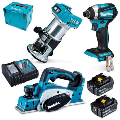 MAKITA 18V Brushless 3 Piece 2 x 5.0Ah Combo Kit DLX3098TJ