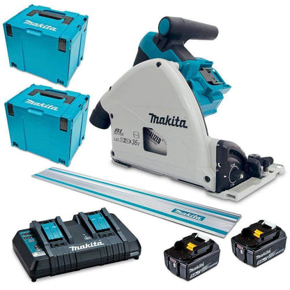 MAKITA 18Vx2 2 x 5.0Ah 165mm Brushless Plunge Cut Saw Kit DSP600PT2JT
