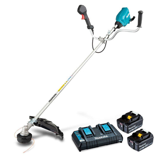 MAKITA 18Vx2 Brushless 2 x 5.0Ah U-Handle Line Trimmer Kit DUR369APT2