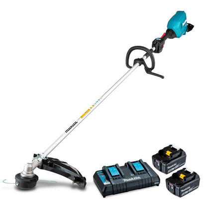 MAKITA 18Vx2 Brushless 2 x 5.0Ah Loop Handle Line Trimmer Kit DUR369LPT2 MAKITA 18Vx2 Brushless Loop Handle Line Trimmer Skin DUR369LZ