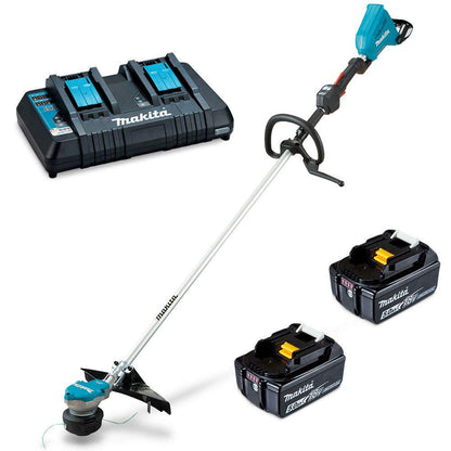 MAKITA 18Vx2 Brushless 2 x 5.0Ah Loop-Handle Line Trimmer Kit DUR368LPT2