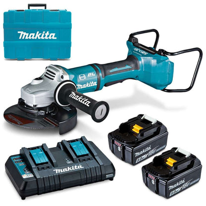 MAKITA 18Vx2 Brushless AWS 2 x 5.0Ah 180mm Angle Grinder Kit DGA701T2U1