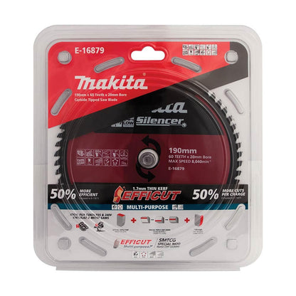 MAKITA 190mm 60T TCT Circular Saw Blade for Multi-Purpose Cutting - Multimaterial E-16879