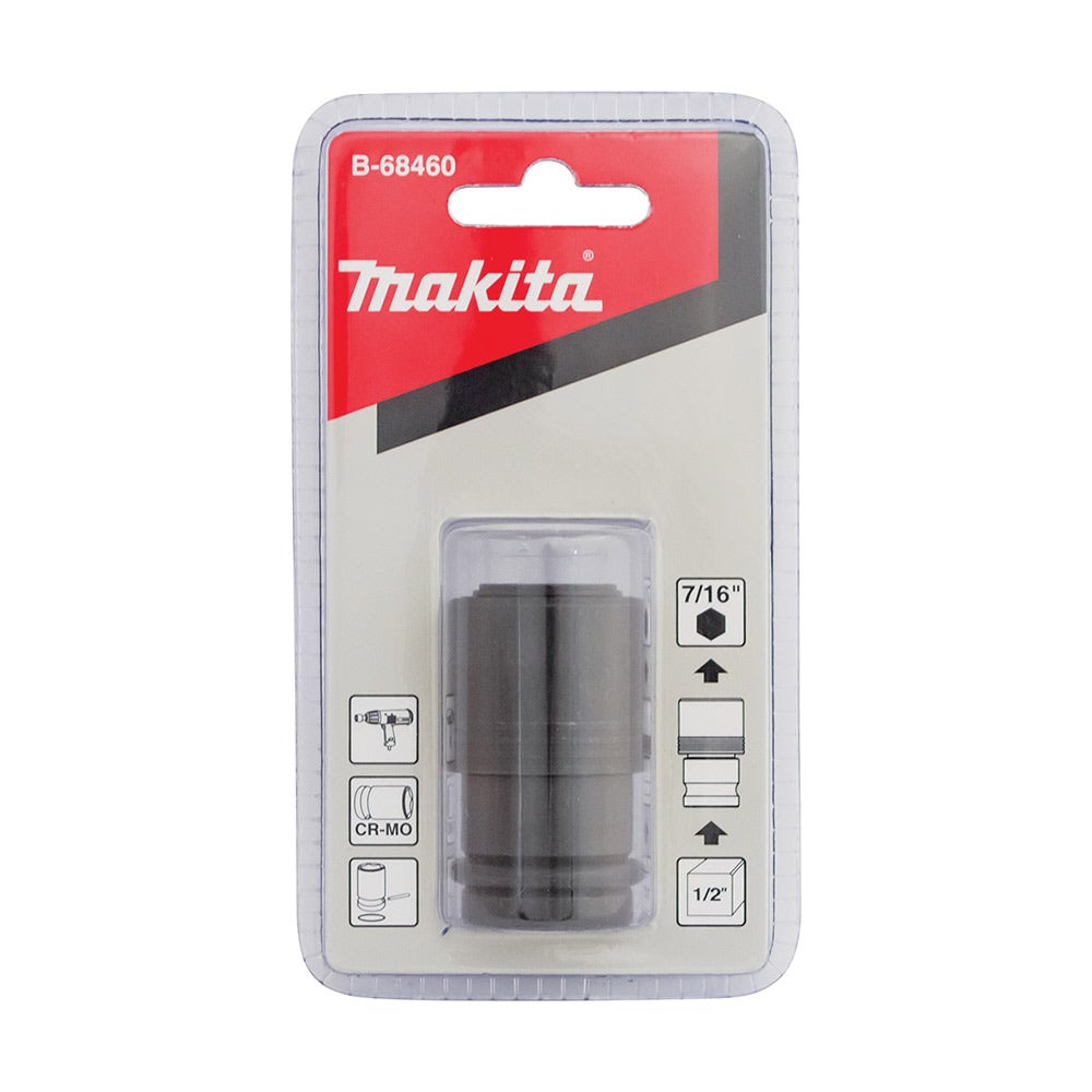 MAKITA 1 2 Square Drive to 7 16 Hex Bit Adaptor B-68460