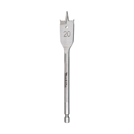 MAKITA 20 X 150mm Flat Wood Spade Bit - 1 4 Hex E-17251