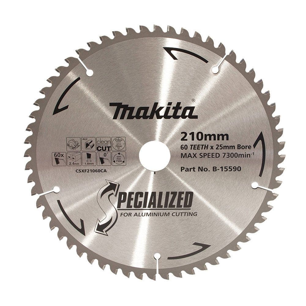 MAKITA 210mm 60T TCT Circular Saw Blade for Aluminium Cutting - SPECIALIZED B-15590