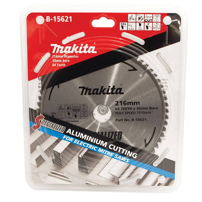 MAKITA 216mm 64T TCT Circular Saw Blade for Aluminium Cutting - Mitre Saws - SPECIALIZED B-15621