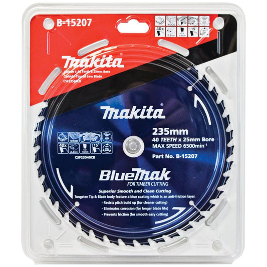 MAKITA 235mm 40T TCT Circular Saw Blade for Wood Cutting - BLUEMAK B15207