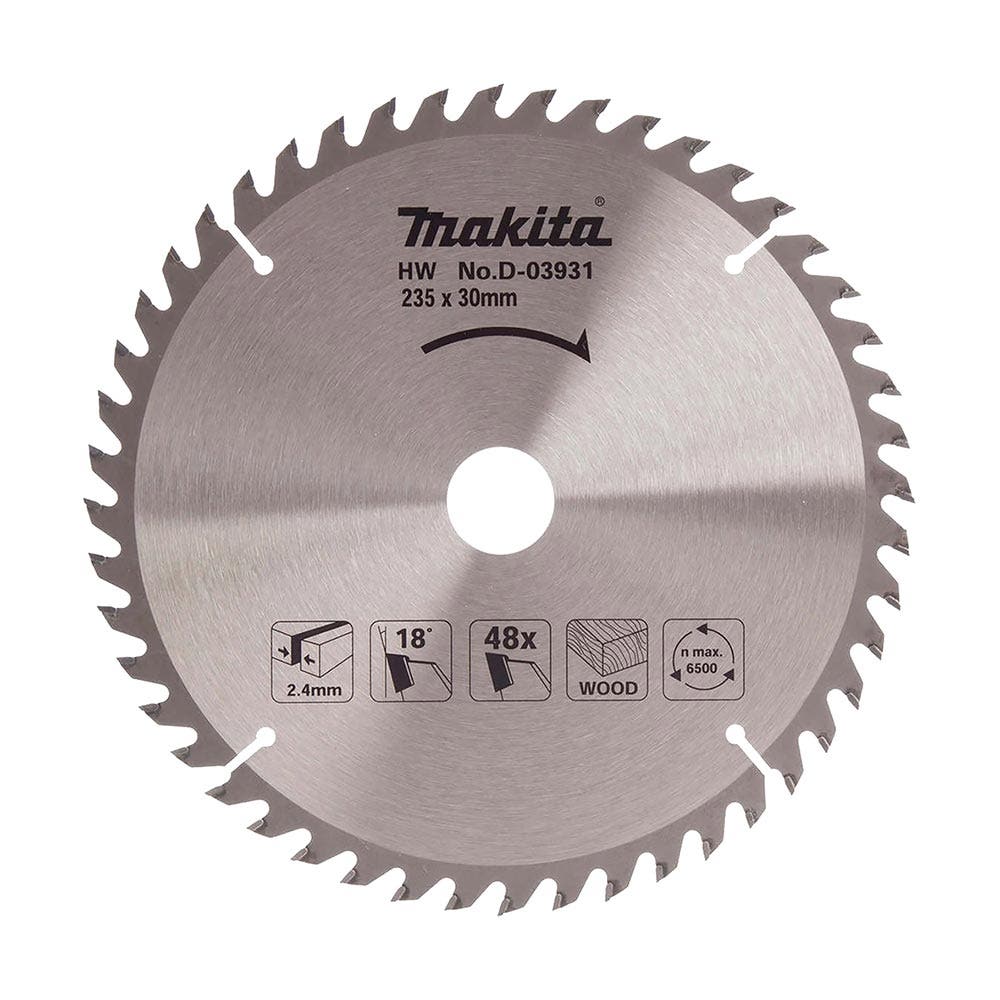 MAKITA 235mm x 30 25mm x 48T Standard TCT Saw Blade D-03931