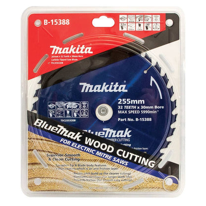 MAKITA 255mm 32T TCT Circular Saw Blade for Wood Cutting - Table Saws - BLUEMAK
