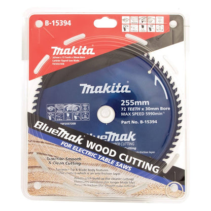 MAKITA 255mm 72T TCT Circular Saw Blade for Wood Cutting - Table Saws - BLUEMAK