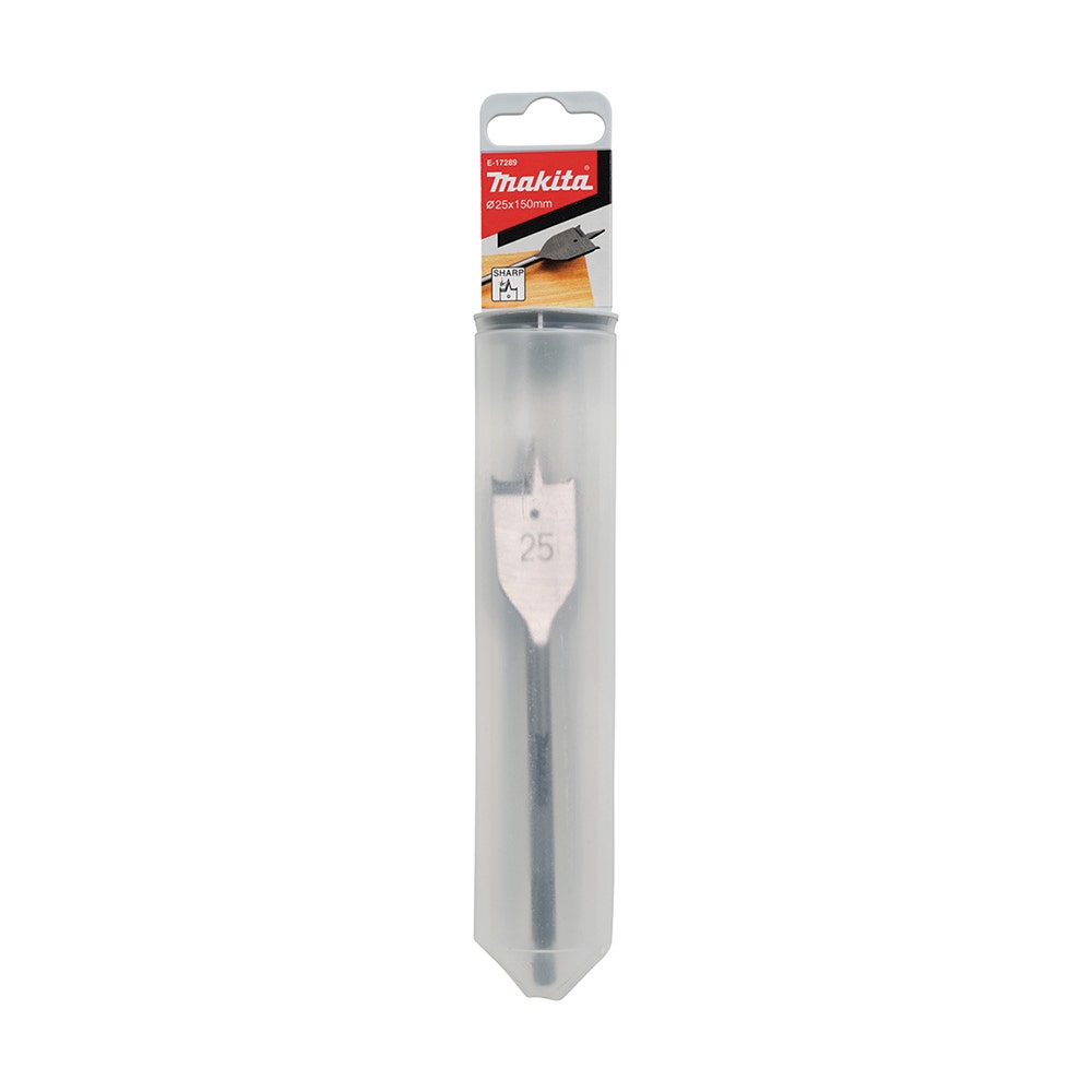 MAKITA 25 X 150mm Flat Wood Spade Bit - 1 4 Hex E-17289