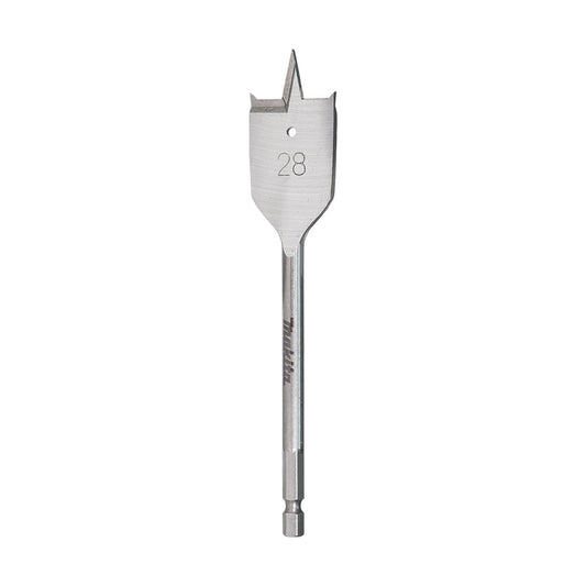 MAKITA 28 X 150mm Flat Wood Spade Bit - 1 4 Hex E-17304