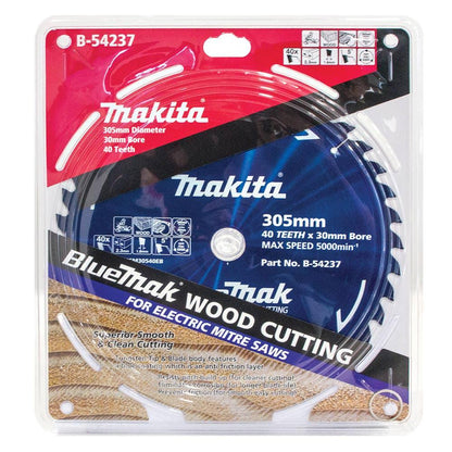 MAKITA 305mm 40T TCT Circular Saw Blade for Wood Cutting - Mitre Saws - BLUEMAK B-54237