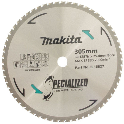 MAKITA 305mm 60T TCT Circular Saw Blade for Metal Cutting - SPECIALIZED