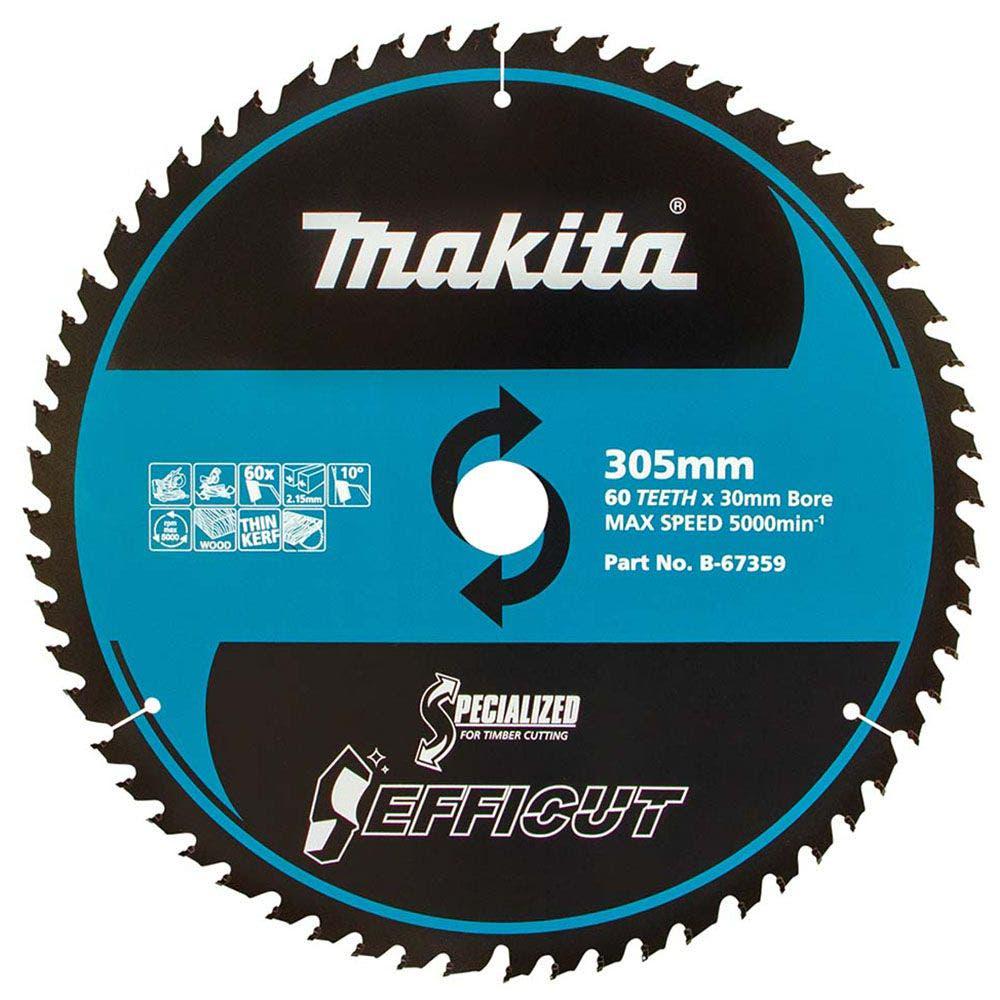 MAKITA 305mm 60T TCT Circular Saw Blade for Wood Cutting - Mitre Saws - EFFICUT