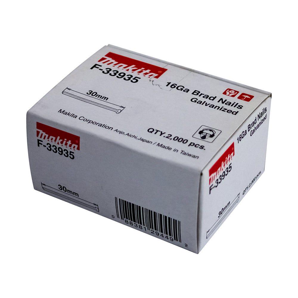 MAKITA 30 x 1.6mm EG 16GA C Nail Brad 2000Box F33935