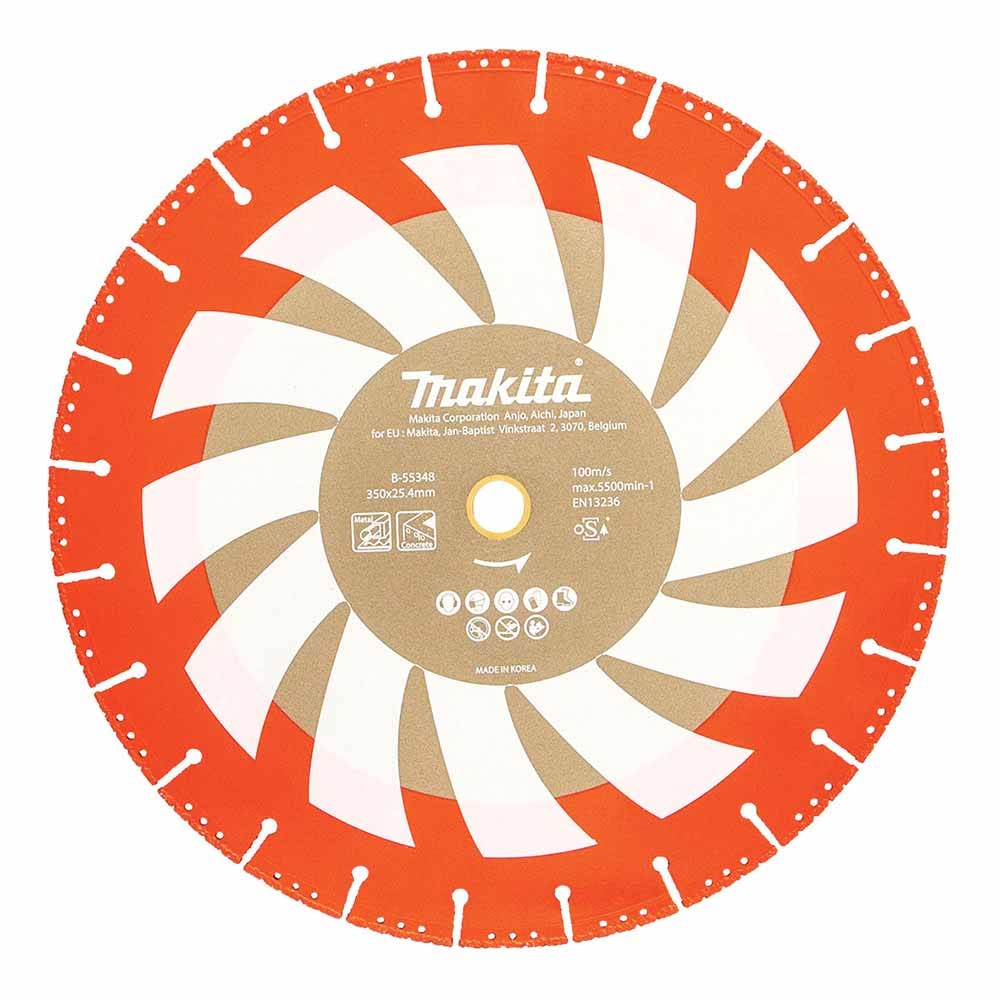 MAKITA 352 x 22.2mm Brazed Rescue G Purp Diamond Blade B-55348