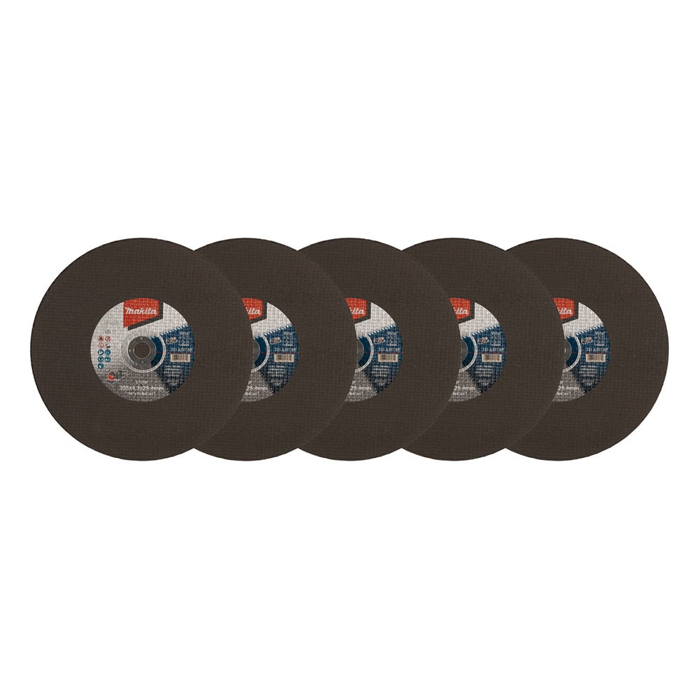 MAKITA 355x4.3x25.4mm Metal Cut Disc - 5 Piece E-12790-5