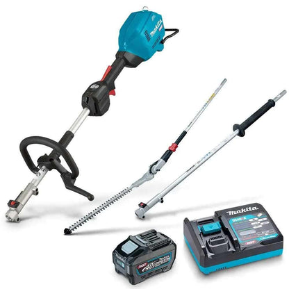 MAKITA 40V MAX XGT Brushless Multi-Function Power Head Kit 1 x 5.0Ah w. Hedge Trimmer and Extension Pole UX01GT101-B