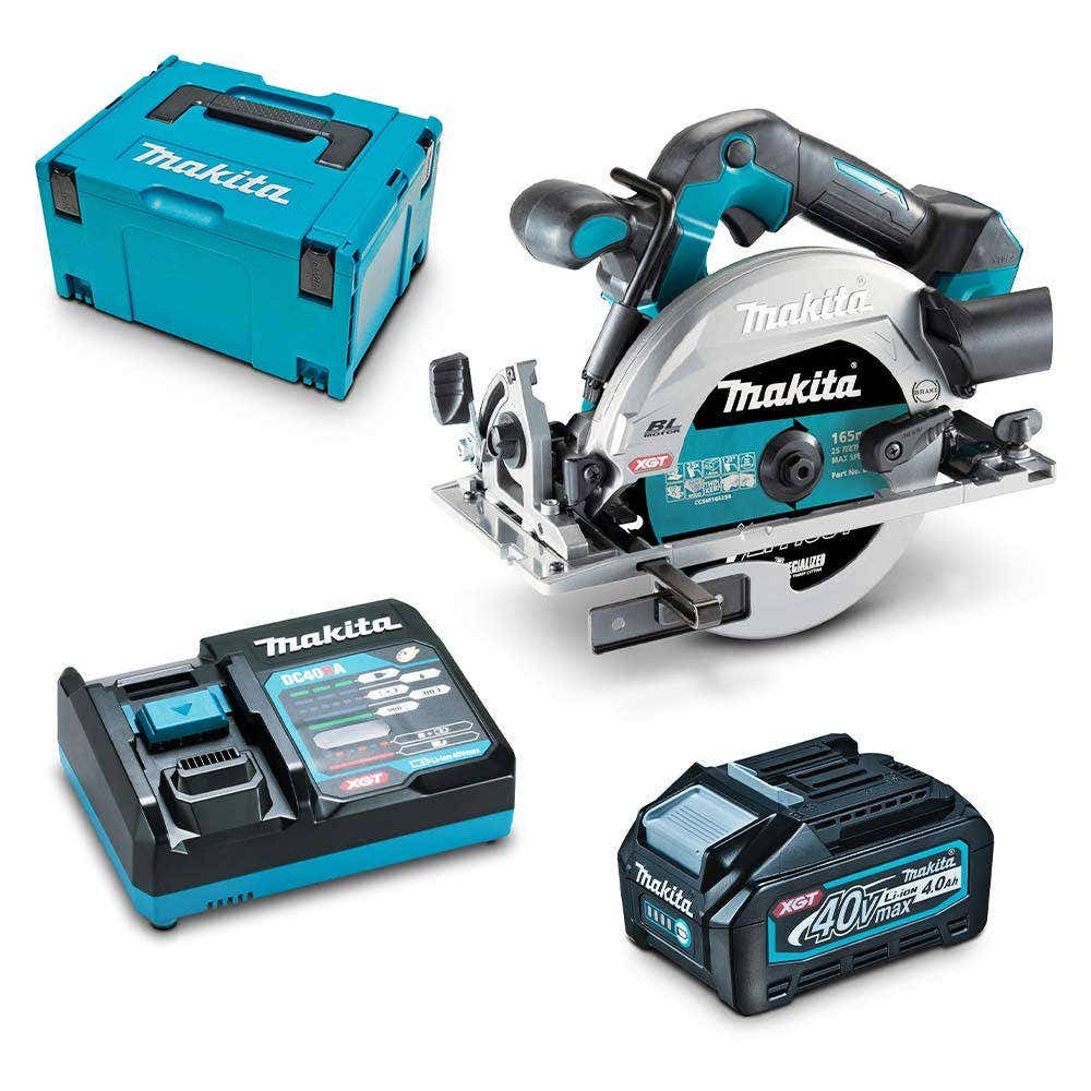 MAKITA 40V Max Brushless XGT 165mm (6-1 2 ) 1 x 4.0Ah Circular Saw Kit HS012GM101