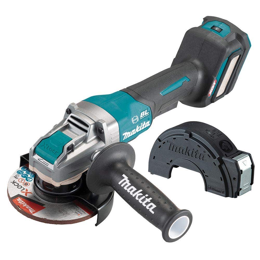 MAKITA 40V Max XGT Brushless X-Lock 2 x 4.0Ah 125mm Paddle Switch Angle Grinder Kit GA044GM202
