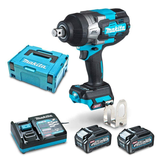 MAKITA 40V Max XGT Brushless 2 x 4.0Ah Impact Wrench Kit TW001GM201