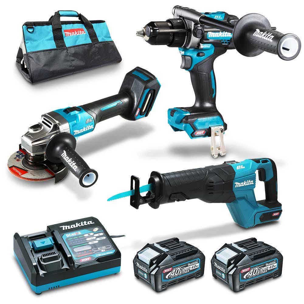 MAKITA 40V Max XGT Brushless 3 Piece 2 x 4.0Ah Combo Kit DK0133G302