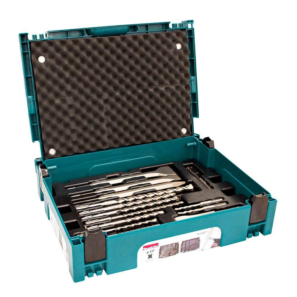 MAKITA 5-14mm SDS-Plus Drill Bit and Chisel Set w MAKPAK Case - 17 Piece B53877