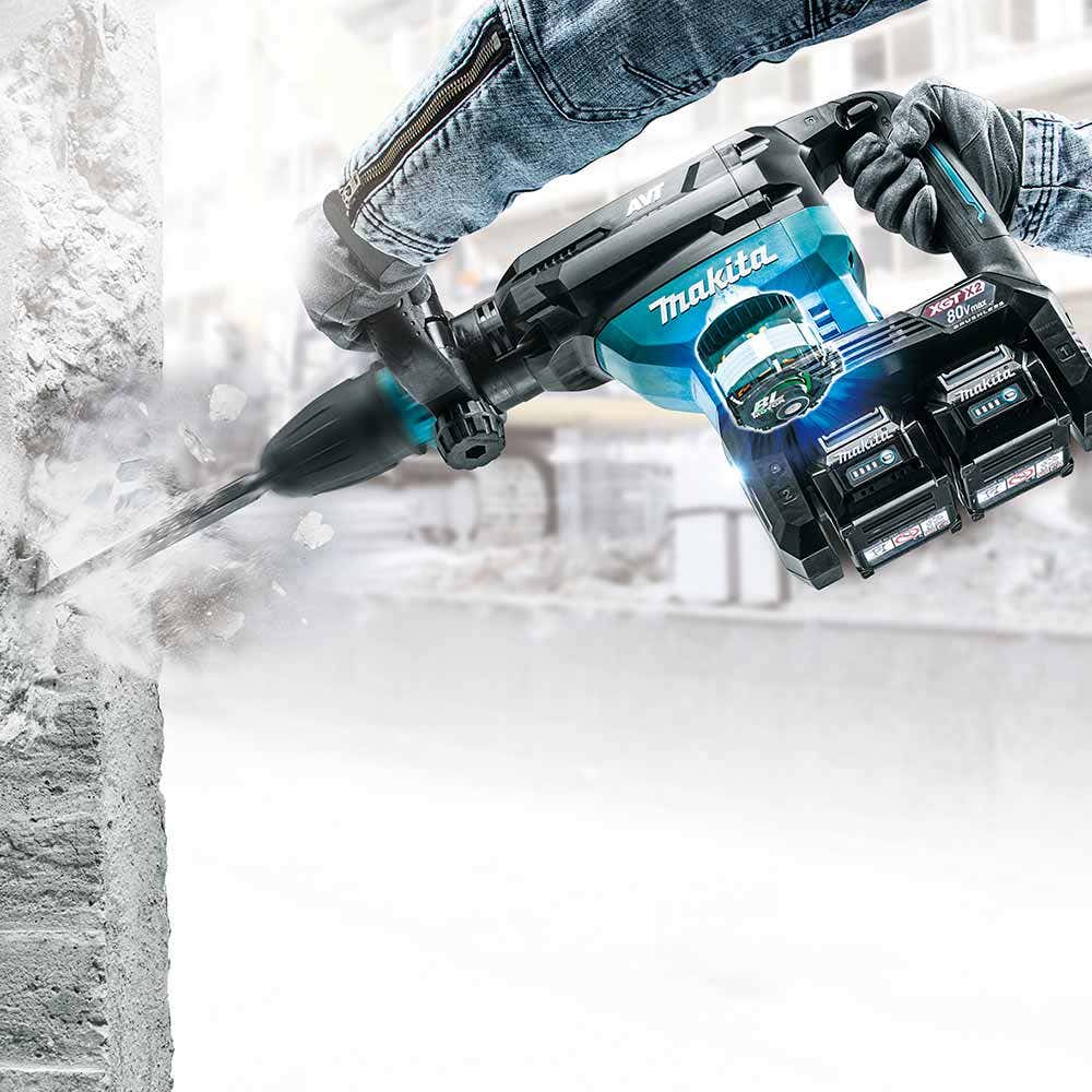 MAKITA 80V Max (40Vx2) XGT Brushless 2 x 5.0Ah SDS Max Demolition Hammer Kit HM002GT201