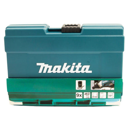 MAKITA 9 Piece 1 2 Square Drive Metric Impact Socket Set B66232