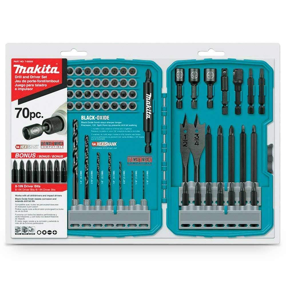 MAKITA Impact Screwdriver Bit and Drill Set - ULTIMATE IMPACT - 70 Piece T-01725