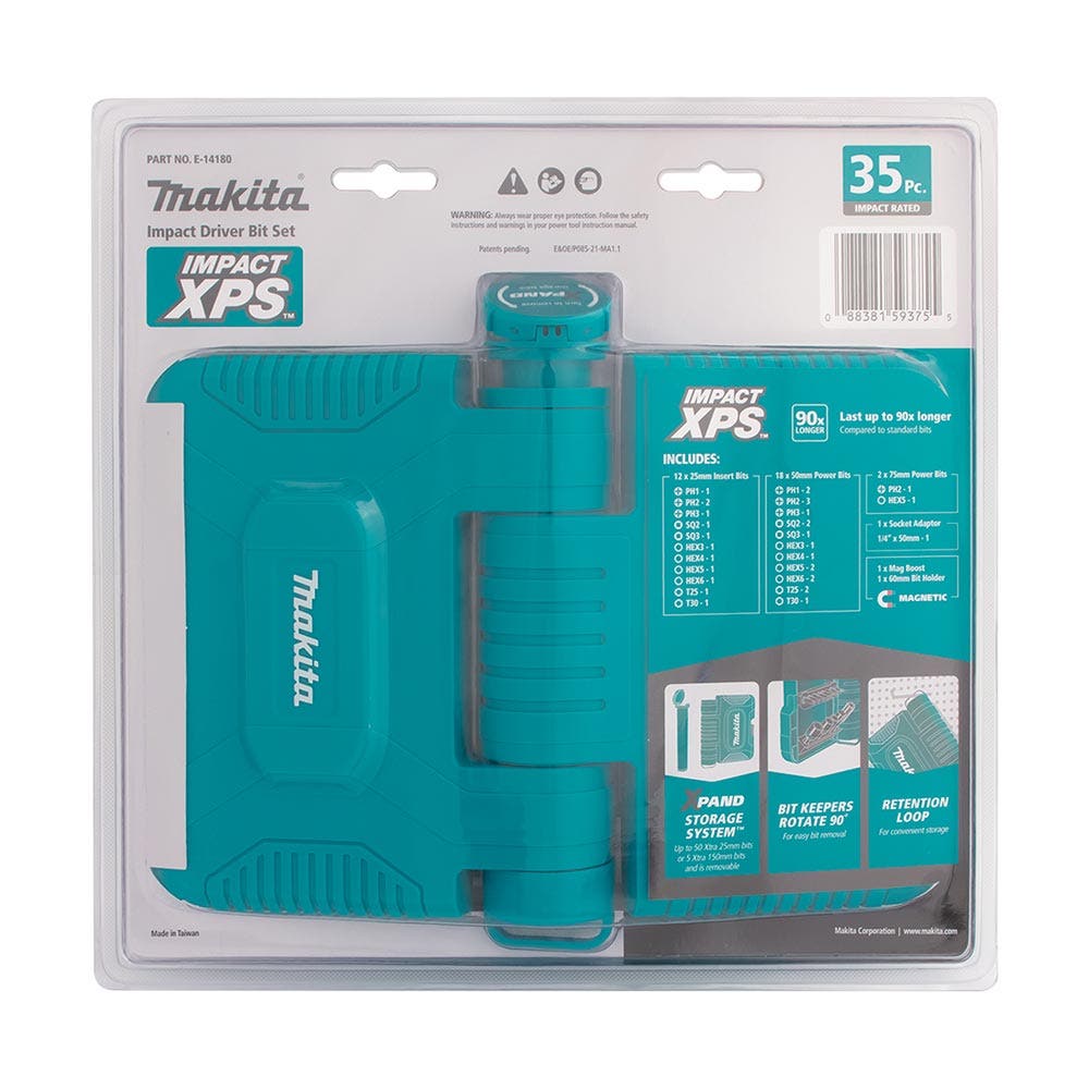MAKITA Impact XPS 50 and 75mm Screwdriver Bit Set - 35 Piece E-14180