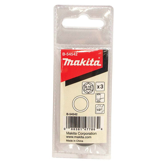MAKITA O Ring Set 1 2 Impact Socket 8mm-16mm - 3 Piece B-54542