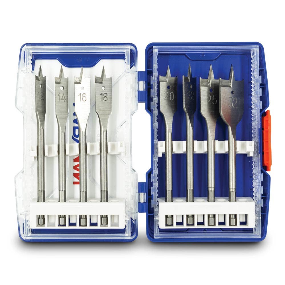 MARXMAN 12-32mm 1 4-Hex Spade Wood Drill Bit Set - 8 Piece MSBS8PC