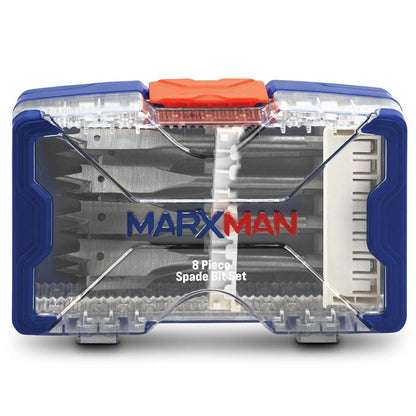 MARXMAN 12-32mm 1 4-Hex Spade Wood Drill Bit Set - 8 Piece MSBS8PC