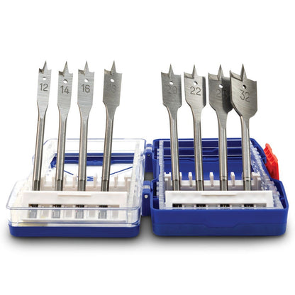 MARXMAN 12-32mm 1 4-Hex Spade Wood Drill Bit Set - 8 Piece MSBS8PC