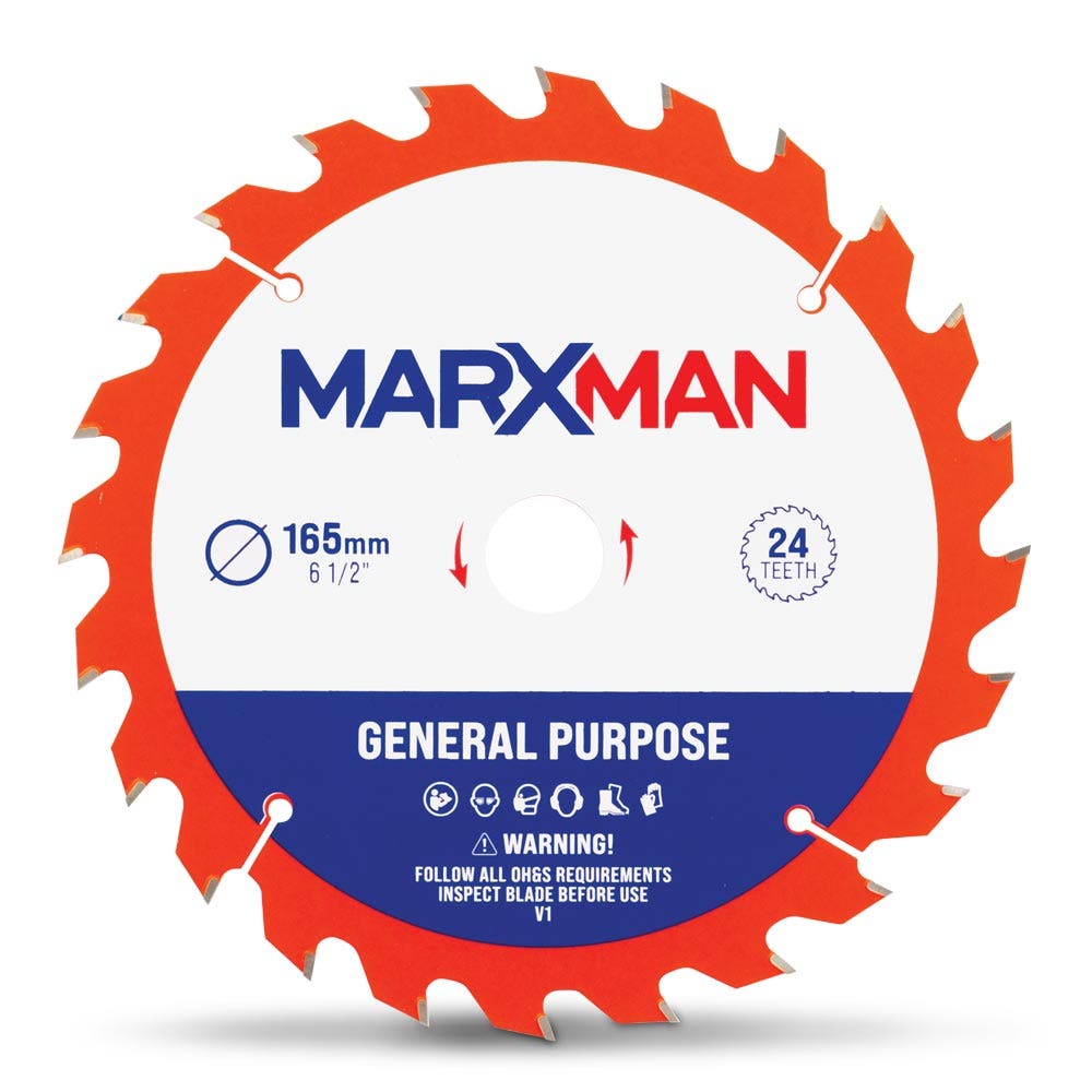 MARXMAN 165x20mm 24T TCT Wood G Purpose Circular Saw Blade MMCSS16524
