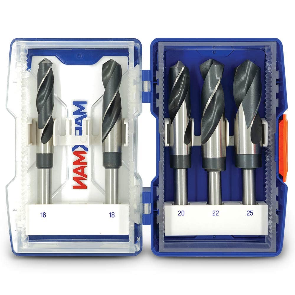 MARXMAN 16-25mm 1 2-Sh HSS Reduced Drill Bit Set - 5 Piece MREDSK5PC