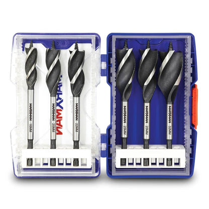 MARXMAN 16-32mm 1 4-Hex Spade Auger Wood Drill Bit Set - 6 Piece MSBAS6PC