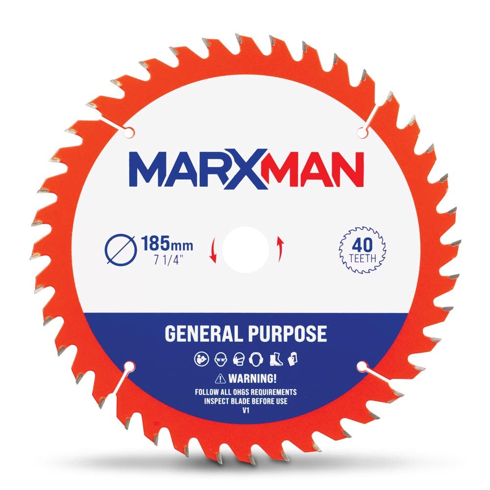 MARXMAN 185x20mm 40T TCT Wood G Purpose Circular Saw Blade MMCSS18540