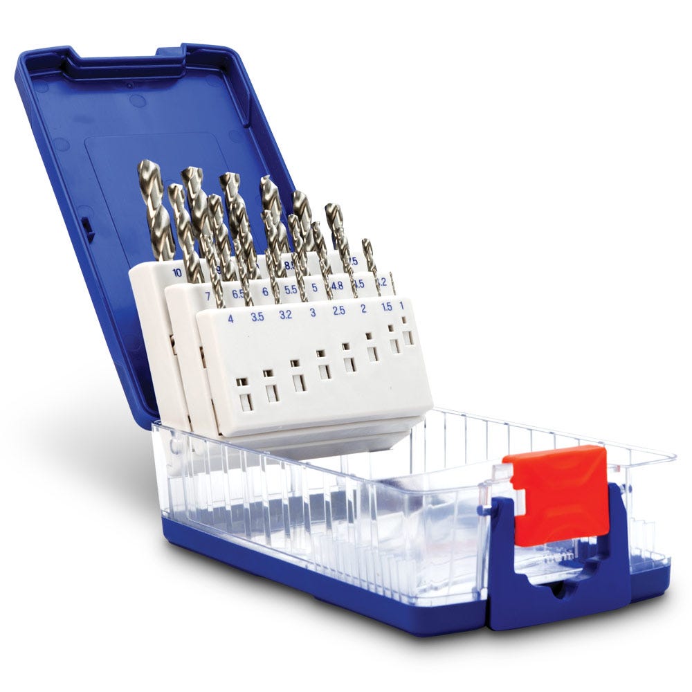 MARXMAN 1-10mm HSS Jobber Drill Bit Set - 22 Piece MHSSSET22PC